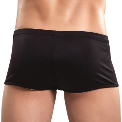 male power Boxer court avec Zip Ring & Short Noir